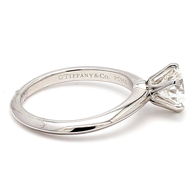 Tiffany and Co 1.25 Carat Round Brilliant Diamond Platinum Engagement Ring