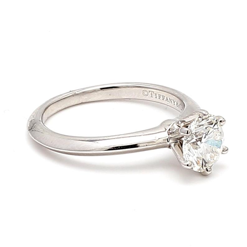 Tiffany and Co 1.25 Carat Round Brilliant Diamond Platinum Engagement Ring