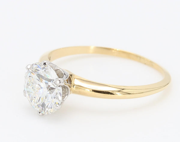 Tiffany and Co 1.26 Carat Round Brilliant Diamond 18 Karat Gold Engagement Ring