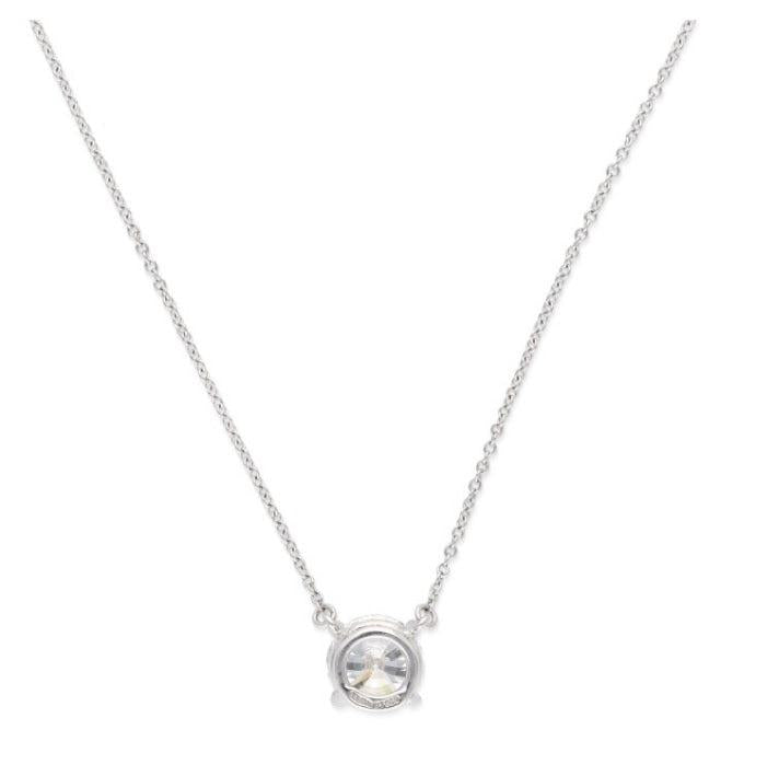 Tiffany and Co 2.08 Carat Round Brilliant Shape H-VS1 Diamond Platinum Pendant