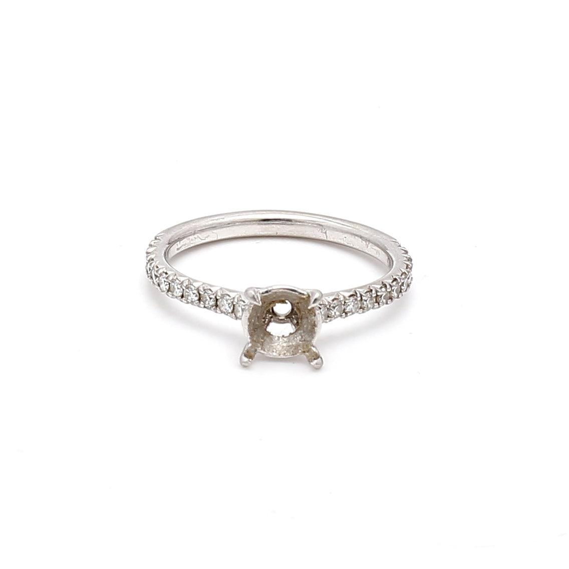 Valentin Magro 0.30 Carat Round Brilliant G SI1 Diamond Platinum Semi Mount Ring