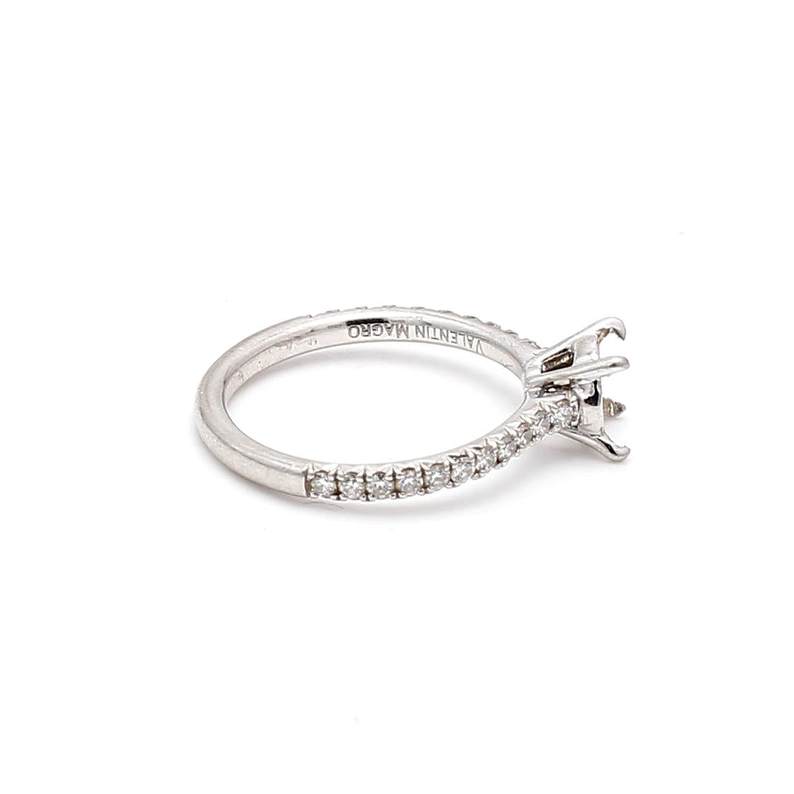 Valentin Magro 0.30 Carat Round Brilliant G SI1 Diamond Platinum Semi Mount Ring