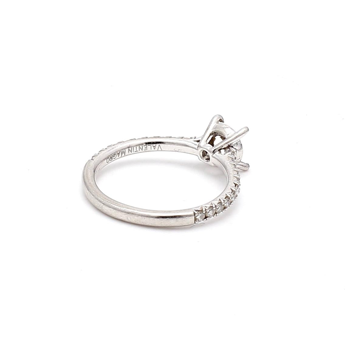 Valentin Magro 0.30 Carat Round Brilliant G SI1 Diamond Platinum Semi Mount Ring