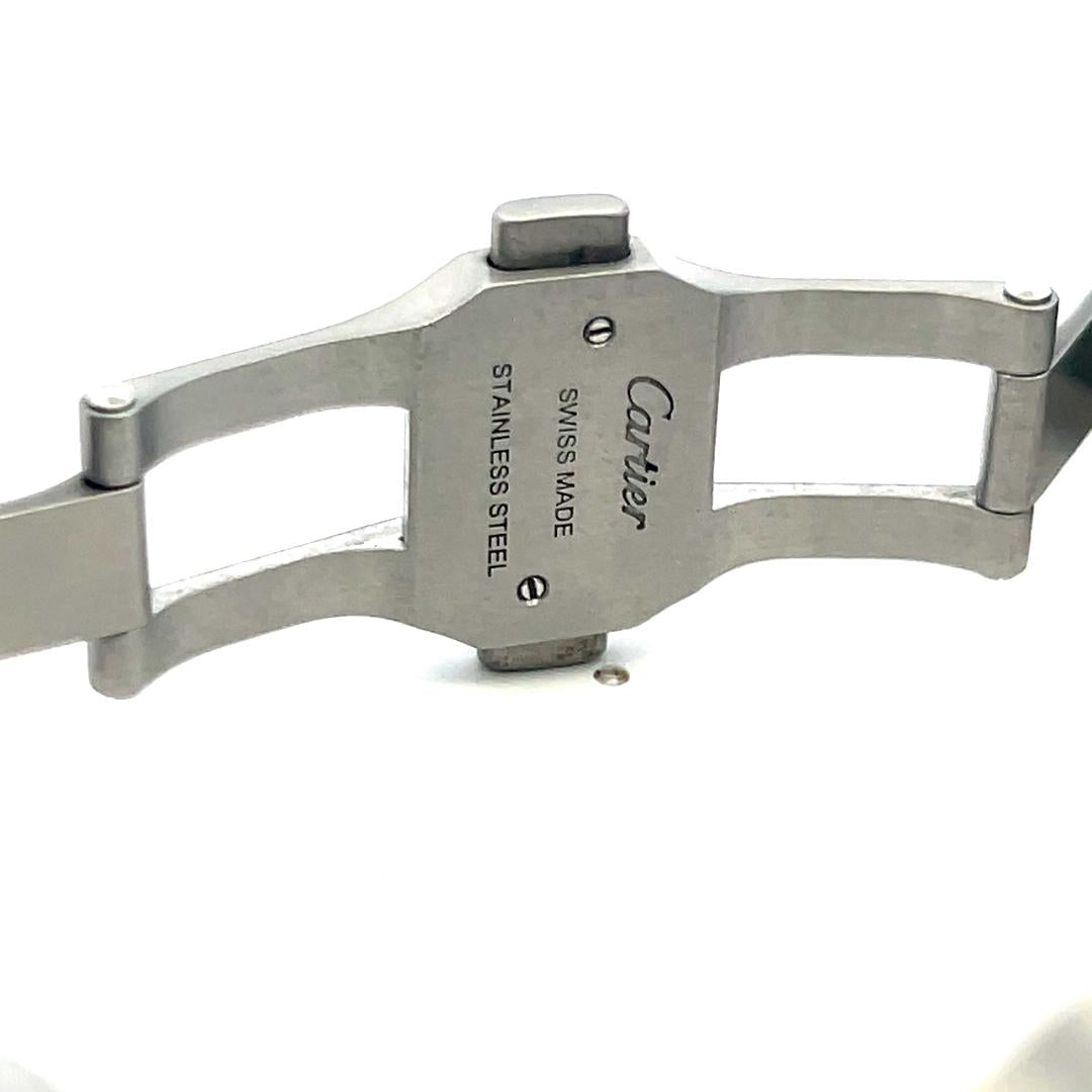 Pre-owned Cartier Santos WSSA0018 White Dial 2023 Large 39.8 MM Watch Only