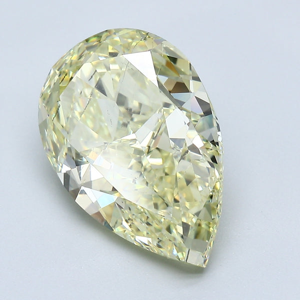 6.15 Carat Pear Shape Diamond color Fancy  Yellow Clarity SI2