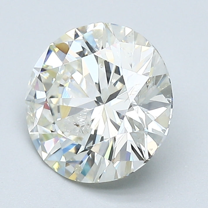 2.06 Carat Round Brilliant Diamond color J Clarity I2