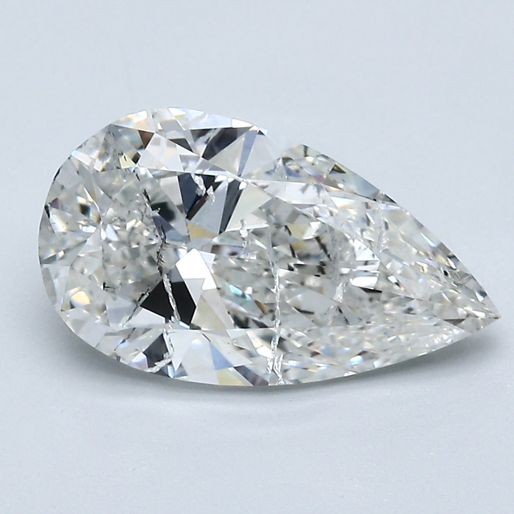 2.97 Carat Pear Shape Diamond color H Clarity I1