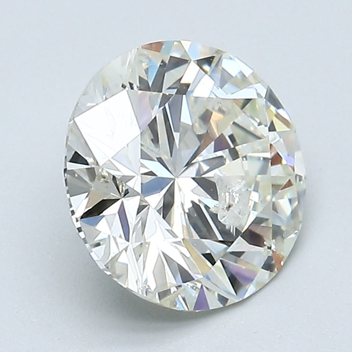2.06 Carat Round Brilliant Diamond color J Clarity I2