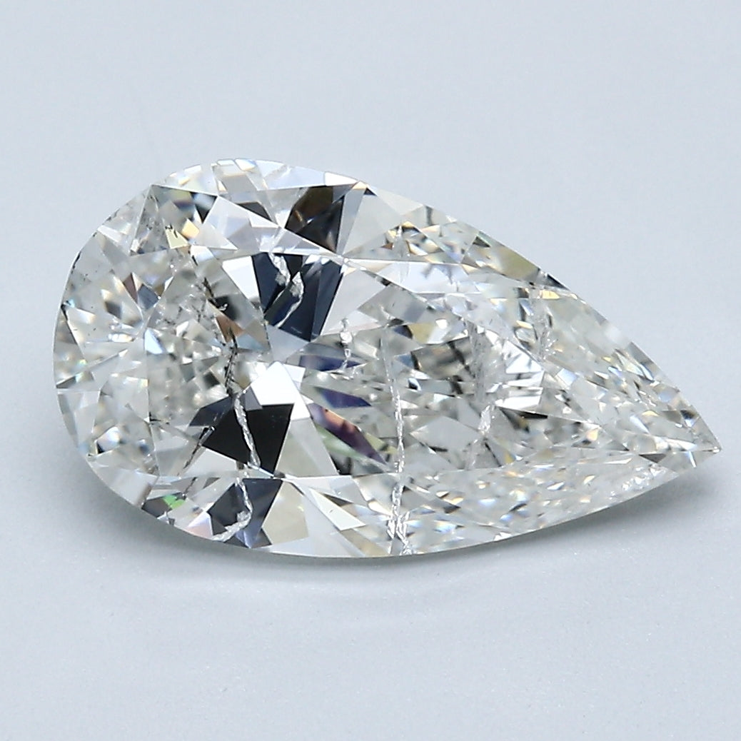 2.97 Carat Pear Shape Diamond color H Clarity I1