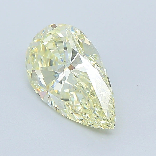1.55 Carat Pear Shape Diamond color Fancy Light  Yellow Clarity VS1