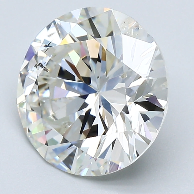 3.15 Carat Round Brilliant Diamond color J Clarity SI2