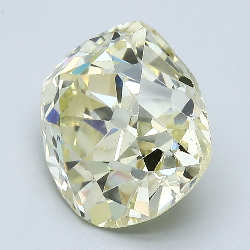 4.31 Carat Old Miner Cut Diamond color Fancy Light  Yellow Clarity SI2