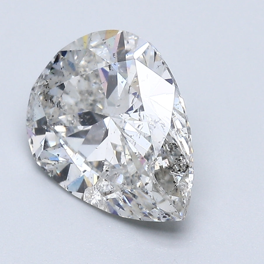 3.12 Carat Pear Shape Diamond color H Clarity I2
