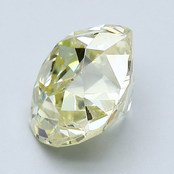 4.31 Carat Old Miner Cut Diamond color Fancy Light  Yellow Clarity SI2