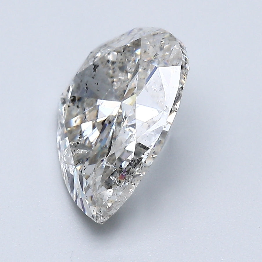 3.12 Carat Pear Shape Diamond color H Clarity I2