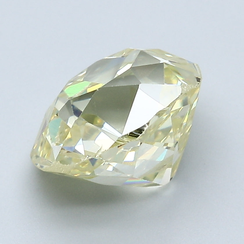 4.31 Carat Old Miner Cut Diamond color Fancy Light  Yellow Clarity SI2