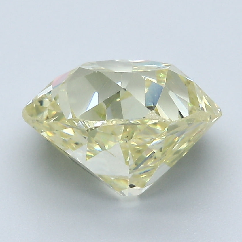 4.31 Carat Old Miner Cut Diamond color Fancy Light  Yellow Clarity SI2