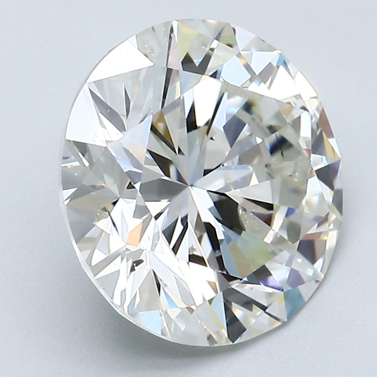 3.15 Carat Round Brilliant Diamond color J Clarity SI2