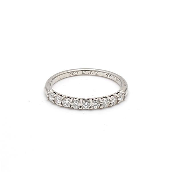 Tiffany & Co 0.27 Carat Round Brilliant Diamond Platinum Half-Eternity Ring