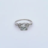 1.22 Carat Old European Cut J-I VS1-SI1 Diamond Platinum Engagement Ring