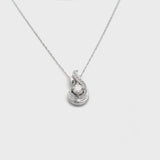 0.62 Carat Round Brilliant G VS2 Diamond 14 Karat White Gold Pendant Necklace