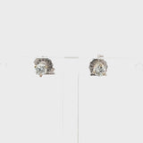 0.31 Carat Round Brilliant Diamond 14 Karat White Gold Stud Earrings