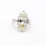 9.15 Carat Marquis Shape K VS2 Diamond Platinum Gems Stone Ring