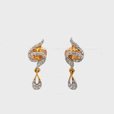 0.15 Carat Round Brilliant Diamond 18 Karat Yellow Gold Gold Earrings