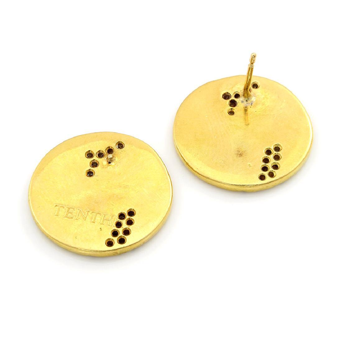 Vintage 18K Yellow Gold Stud Earrings with 0.28 Carat Round G-VS Diamonds
