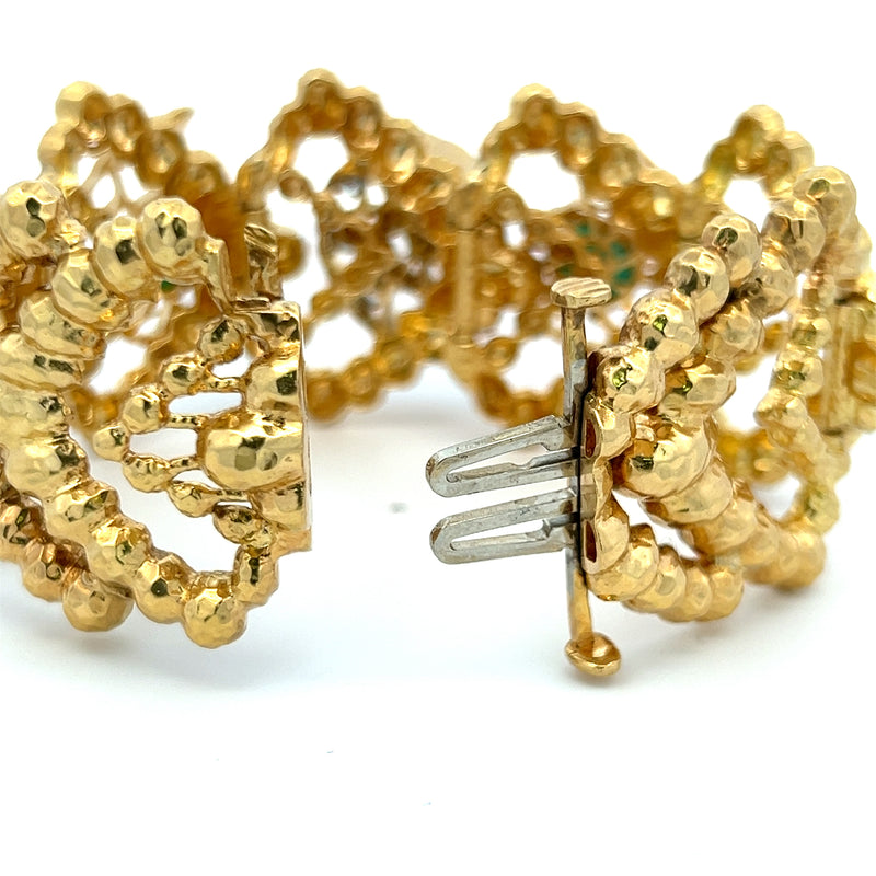 0.65 Carat Round Brilliant G VS1 Diamond 18 Karat Yellow Gold Link Bracelet