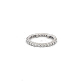 0.56 Carat Round Brilliant H VS1 Diamond Platinum Eternity Band Ring