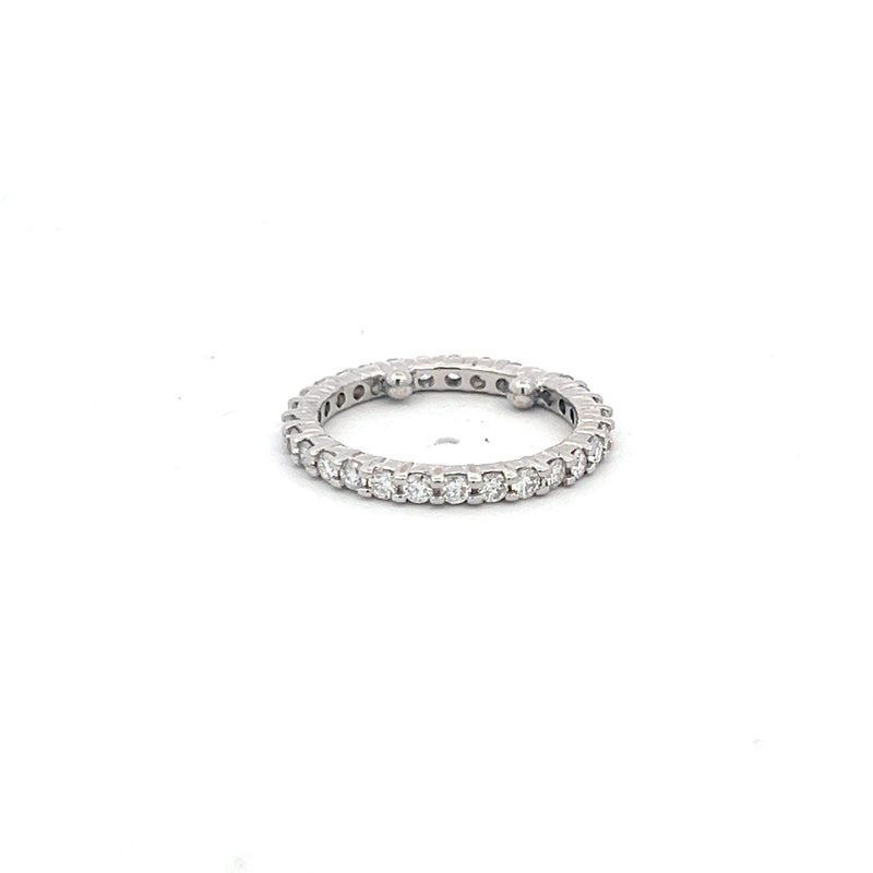 0.56 Carat Round Brilliant H VS1 Diamond Platinum Eternity Band Ring