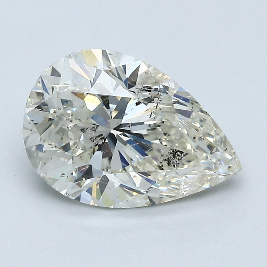 2.35 Carat Pear Shape Natural Mined Diamond K Color I1 Clarity With GIA Certificate, natural diamonds, precious stones, engagement diamonds