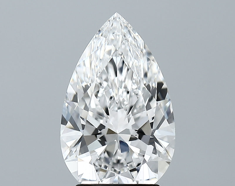 Lab-Grown 2.74 Carat Pear Shape Diamond color D Clarity VVS2 With GIA Certificate, precious stones, engagement diamonds