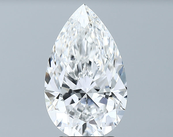 Lab-Grown 3.03 Carat Pear Shape Diamond color E Clarity VVS2 With GIA Certificate, precious stones, engagement diamonds