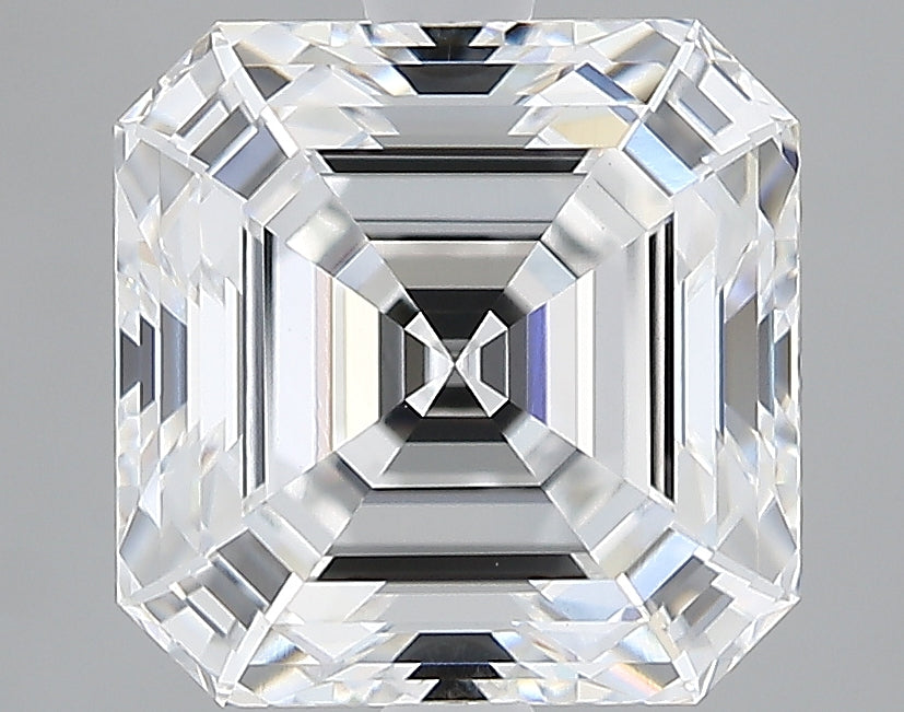 Lab-Grown 3.02 Carat Asscher Cut Diamond color E Clarity VVS2, precious stones, engagement diamonds