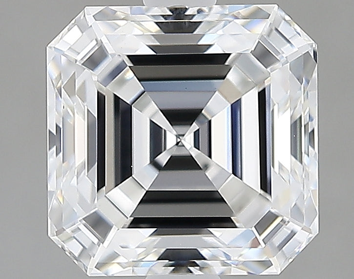 Lab-Grown 2.05 Carat Asscher Cut Diamond color E Clarity VS1, precious stones, engagement diamonds