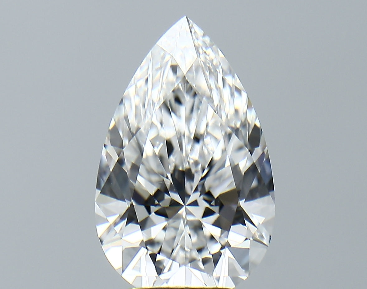 Lab-Grown 3.66 Carat Pear Shape Diamond color E Clarity VS1 With GIA Certificate, precious stones, engagement diamonds