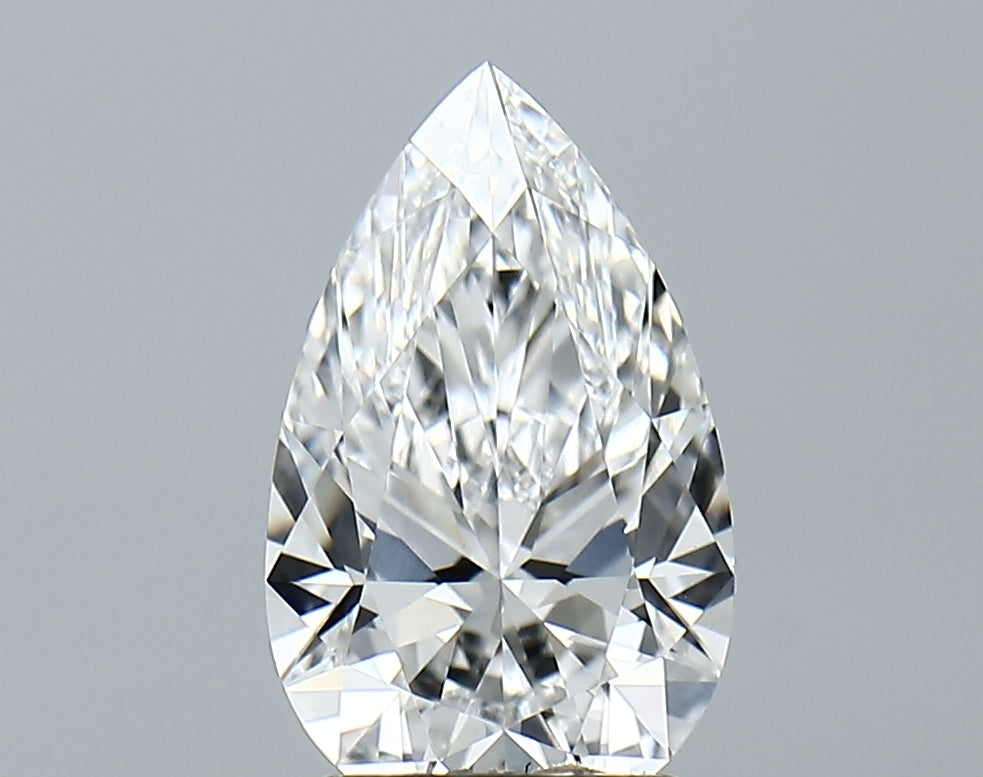 Lab-Grown 2.02 Carat Pear Shape Diamond color E Clarity VVS1 With GIA Certificate, precious stones, engagement diamonds