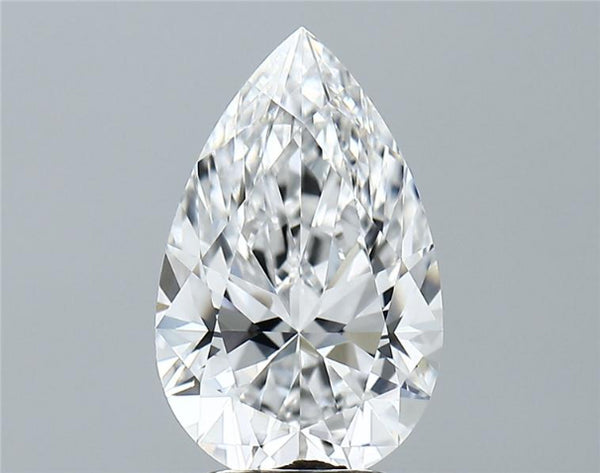 Lab-Grown 3.00 Carat Pear Shape Diamond color E Clarity VVS2 With GIA Certificate, precious stones, engagement diamonds