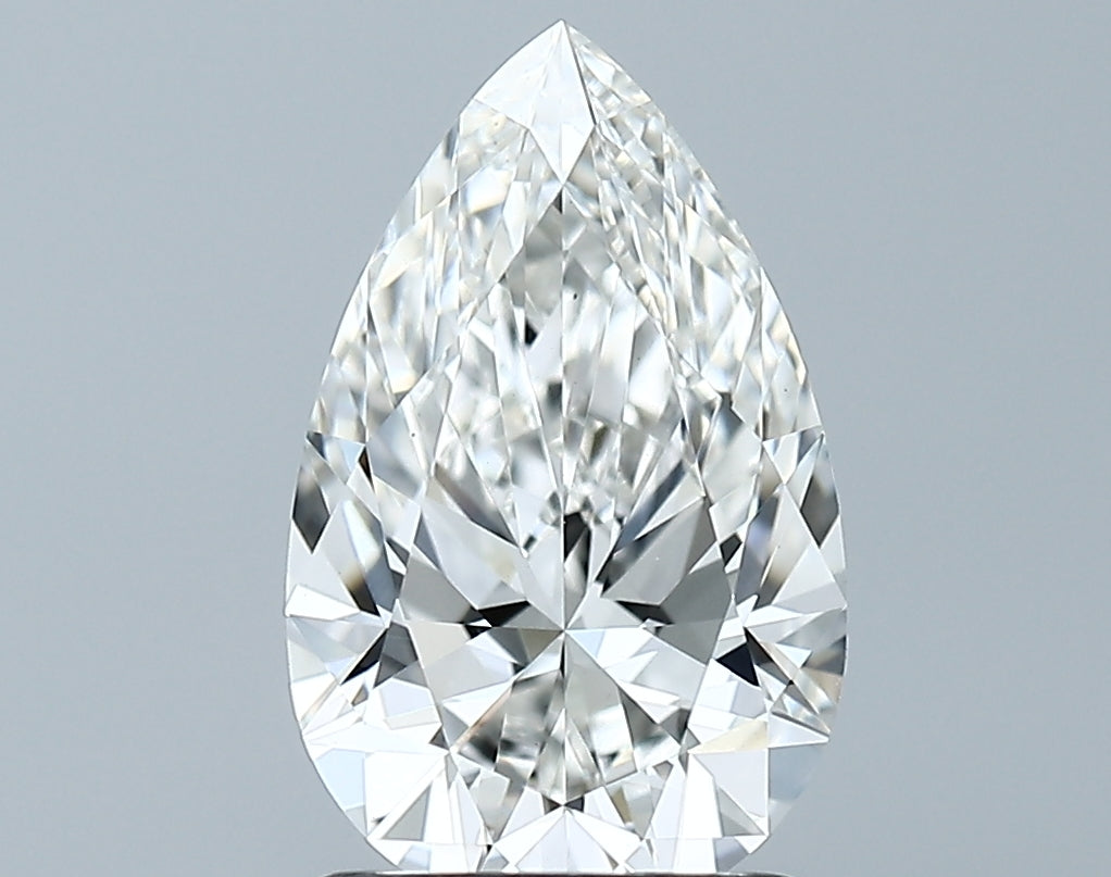 Lab-Grown 1.54 Carat Pear Shape Diamond color G Clarity VS1 With GIA Certificate, precious stones, engagement diamonds