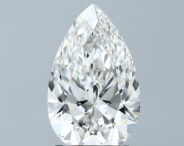 Lab-Grown 1.54 Carat Pear Shape Diamond color G Clarity VS1 With GIA Certificate, precious stones, engagement diamonds