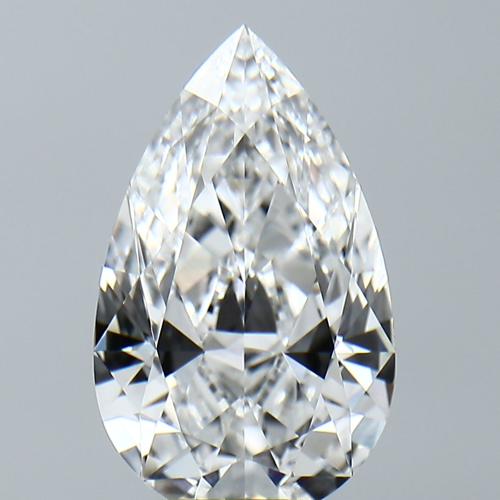 Lab-Grown 3.75 Carat Pear Shape Diamond color D Clarity VVS2, precious stones, engagement diamonds