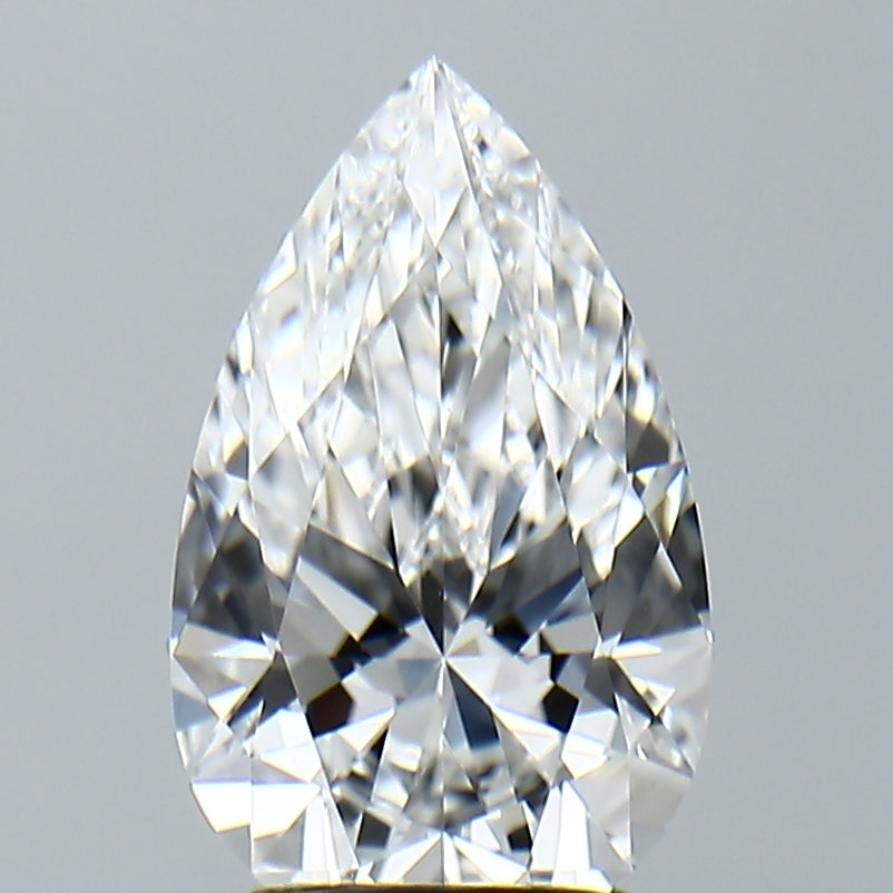 Lab-Grown 2.28 Carat Pear Shape Diamond color E Clarity VVS2, precious stones, engagement diamonds