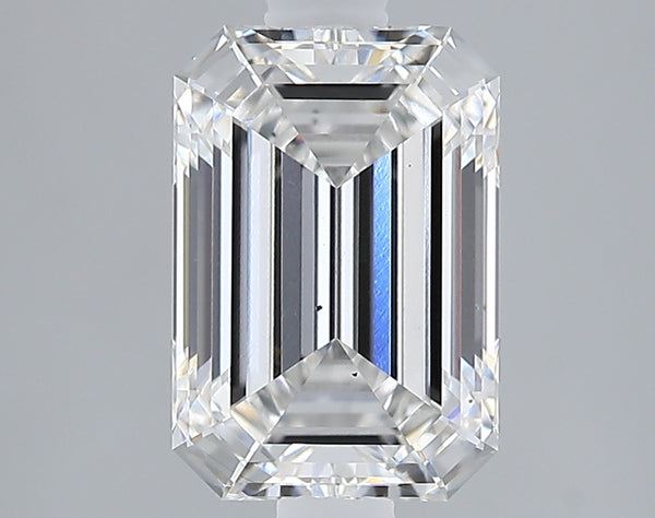 Lab-Grown 2.13 Carat Emerald Cut Diamond color E Clarity VS2 With GIA Certificate, precious stones, engagement diamonds