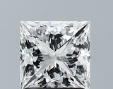 Lab-Grown 1.34 Carat Princess Cut Diamond color E Clarity VVS2 With GIA Certificate, precious stones, engagement diamonds