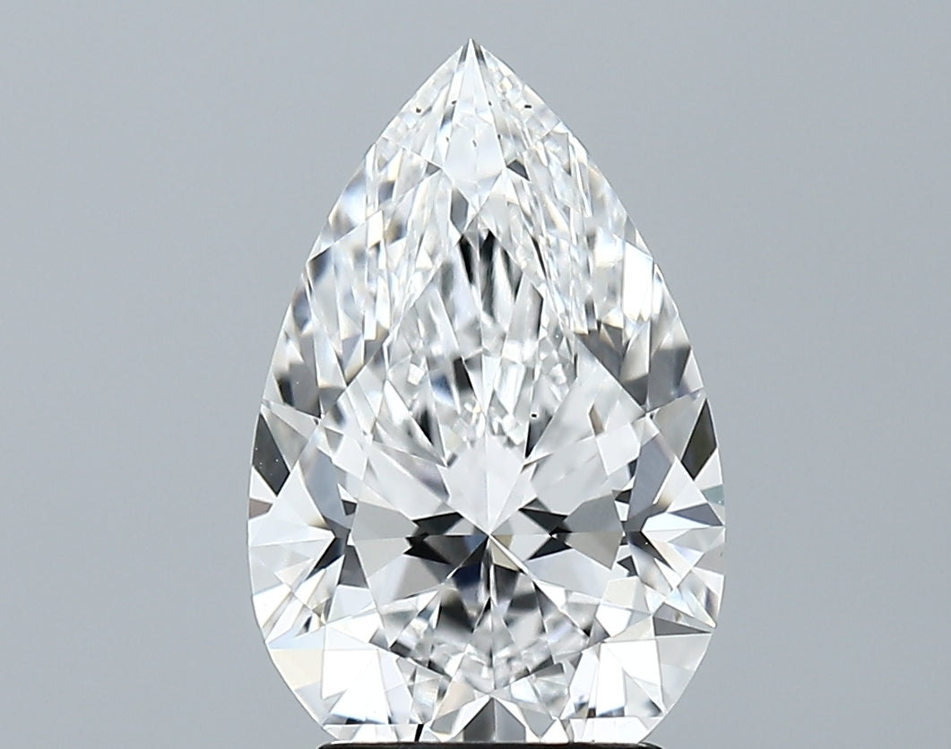 Lab-Grown 2.93 Carat Pear Shape Diamond color E Clarity SI1 With GIA Certificate, precious stones, engagement diamonds