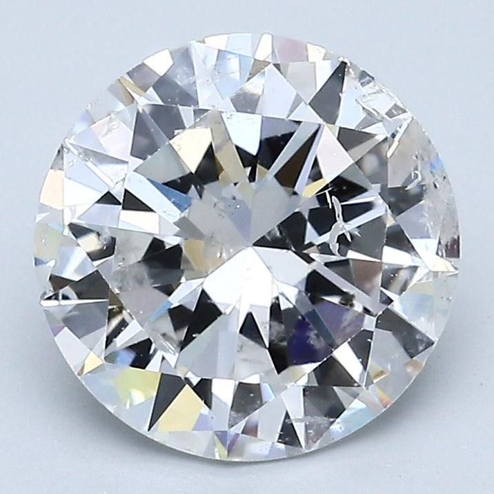 2.68 Carat Round Brilliant Diamond color F Clarity I1, natural diamonds, precious stones, engagement diamonds