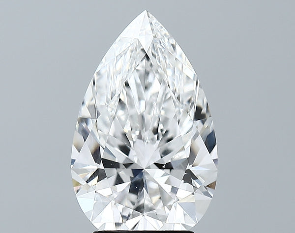 Lab-Grown 3.34 Carat Pear Shape Diamond color E Clarity VVS2 With GIA Certificate, precious stones, engagement diamonds