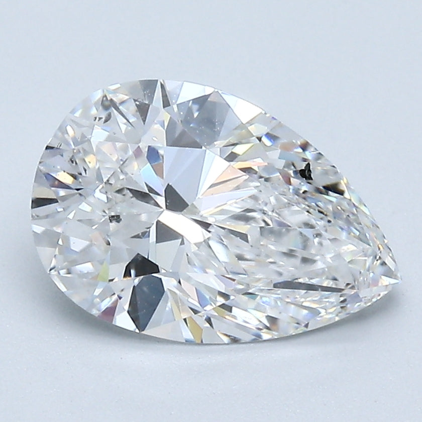 2.07 Carat Pear Shape Natural Mined Diamond E Color SI2 Clarity With GIA Certificate, natural diamonds, precious stones, engagement diamonds